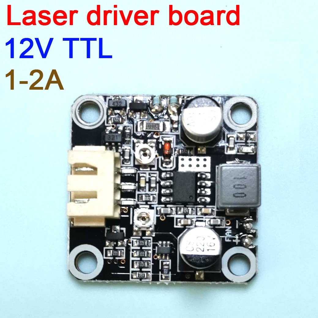 Laser Diode LD driver board with TTL modulation current 1A - 2A 12V